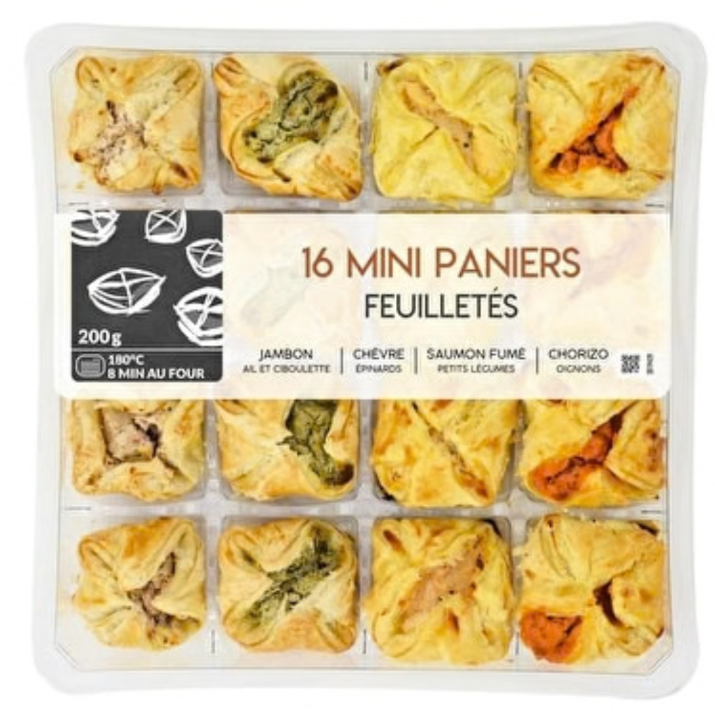 16 mini paniers forestiers morilles et champignons de paris - 200g