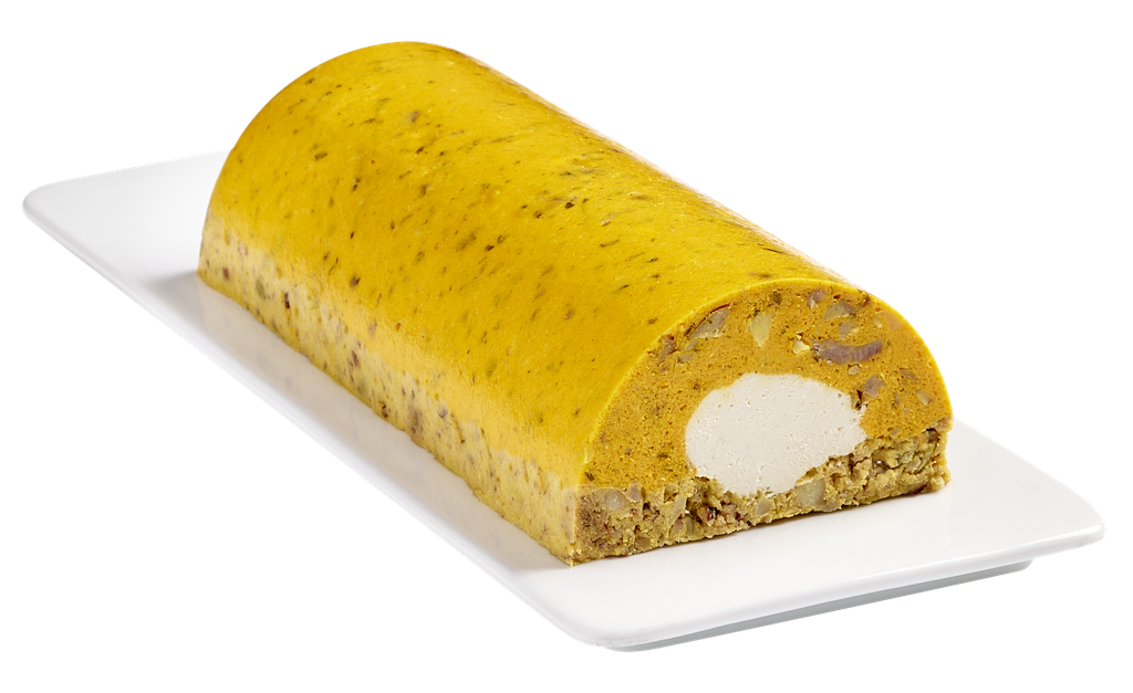 Bûche châtaigne & carotte, cœur fromager & fruit secs - 1,2 KG