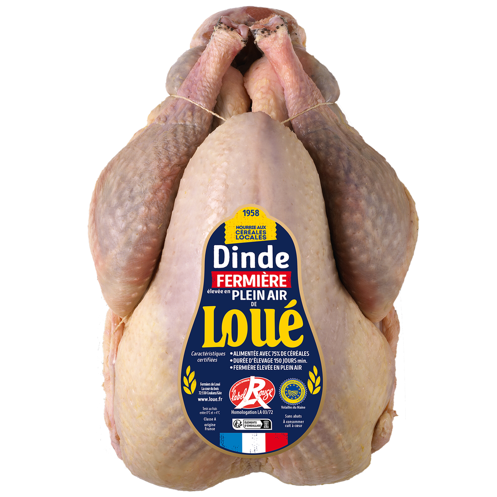 Dinde fermière PAC label - Env 3 .5 KG