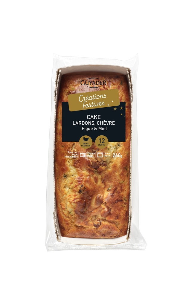 Cake lardons, chèvre, figue et miel - 260 G