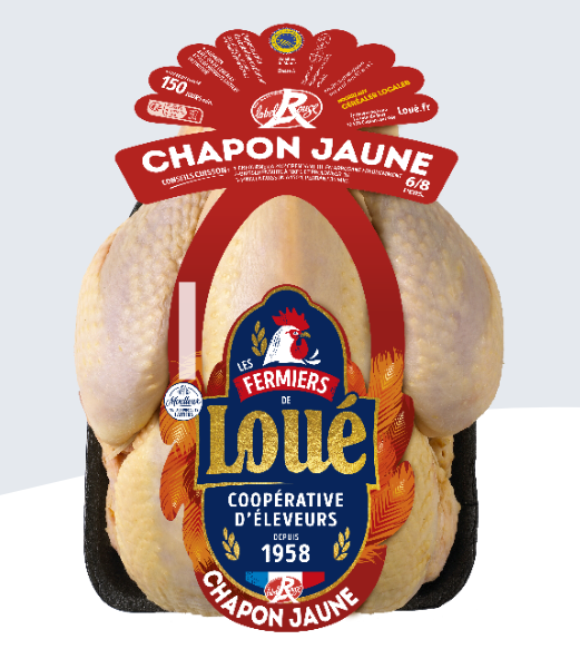 Chapon LR fermier du Maine jaune  -  Env. 3 KG