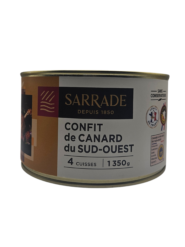 Cuisses de canard confite x 4 -Sud Ouest - 1,350 KG