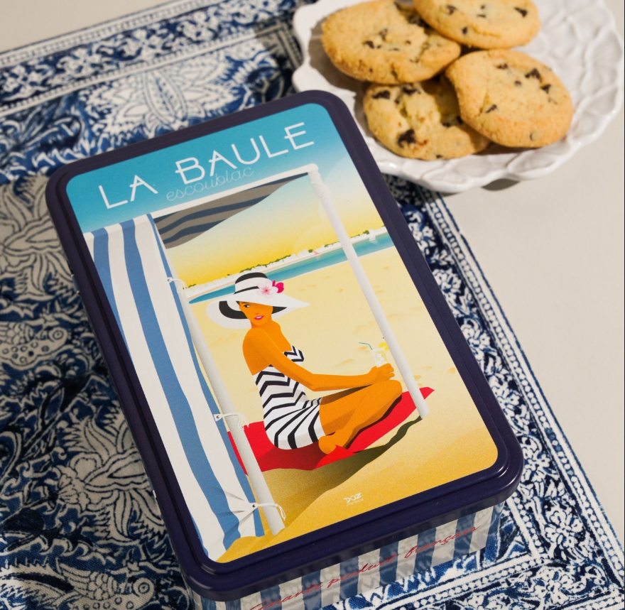 Boîte de sablés métallique - La Baule -210gr