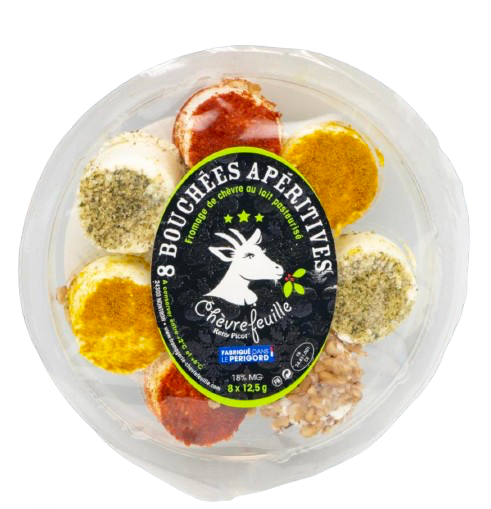 Bouchées Apéritives fromages de chèvre frais - x 8