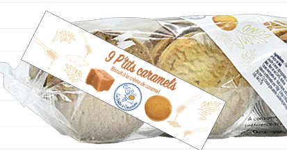 Petits biscuits caramels - x 9