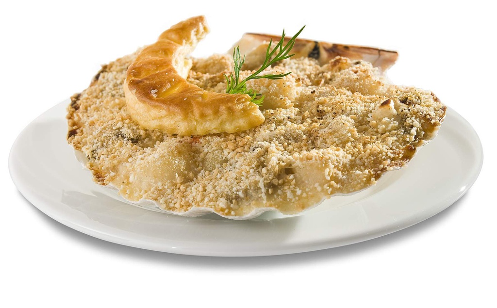 2 coquilles aux noix de saint jacques à la bretonne - 260G