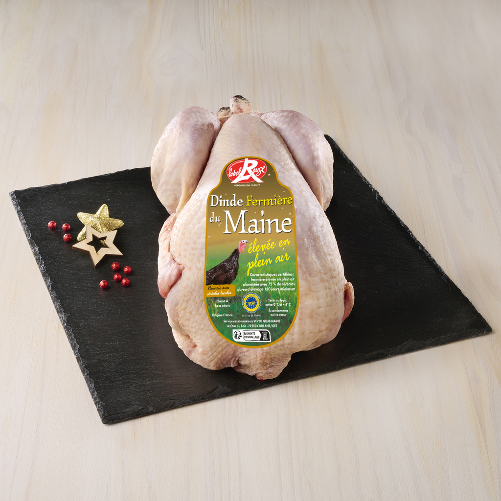 Dinde LR fermière PAC du Maine - Env 4 KG