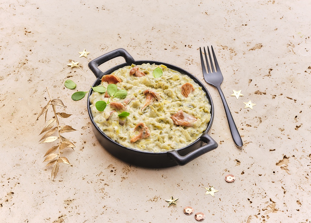 Fondue de poireaux aux girolles - 1,5KG